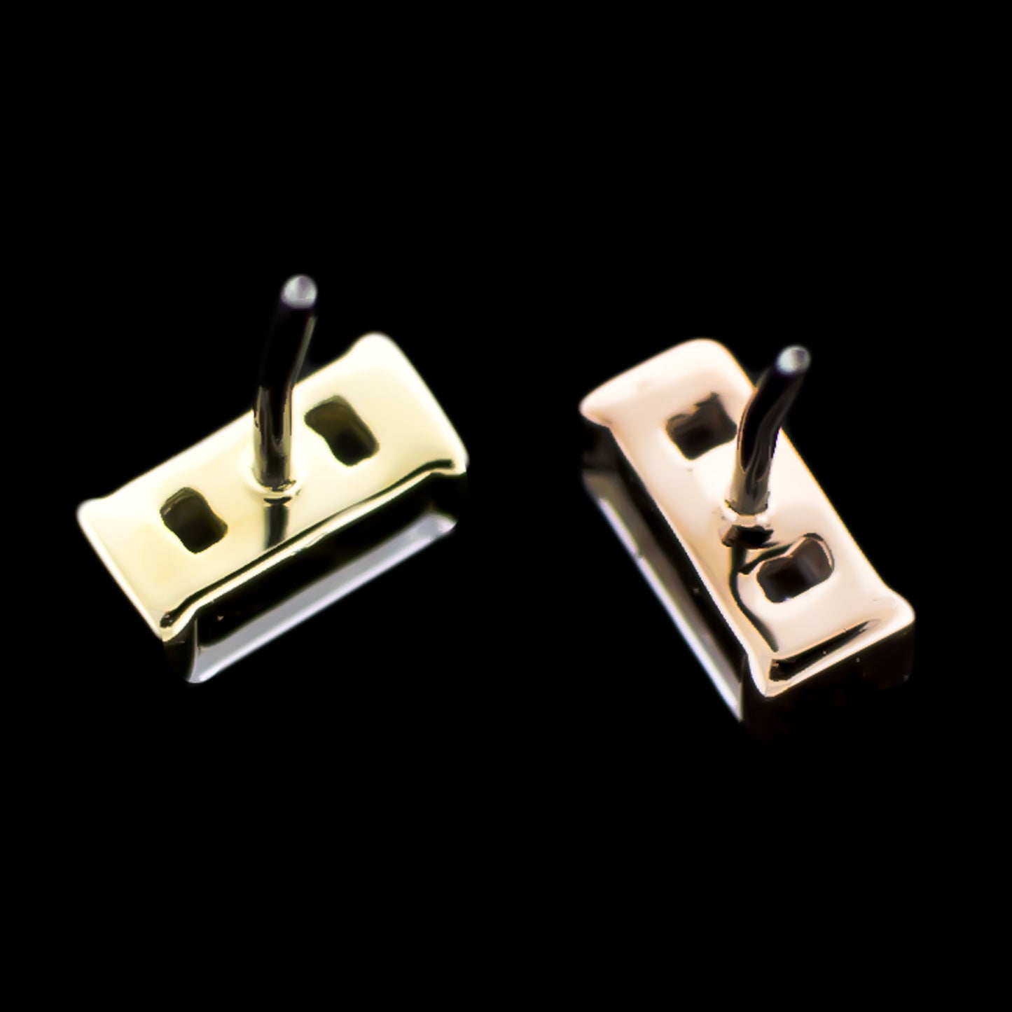 Radiance - 14K Gold Baguette-Cut CZ Threadless End - Khrysos Jewelry