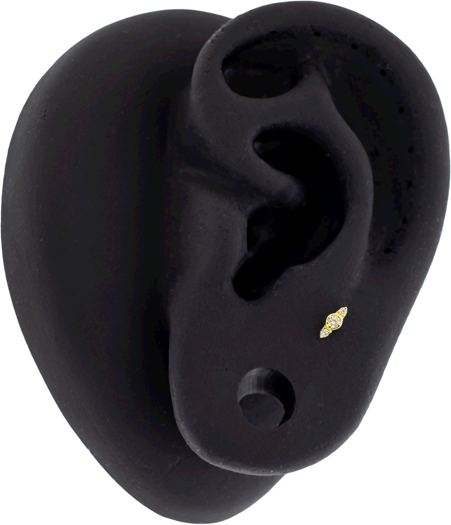 Tatum - 14KT Gold Threadless End - Khrysos Jewelry