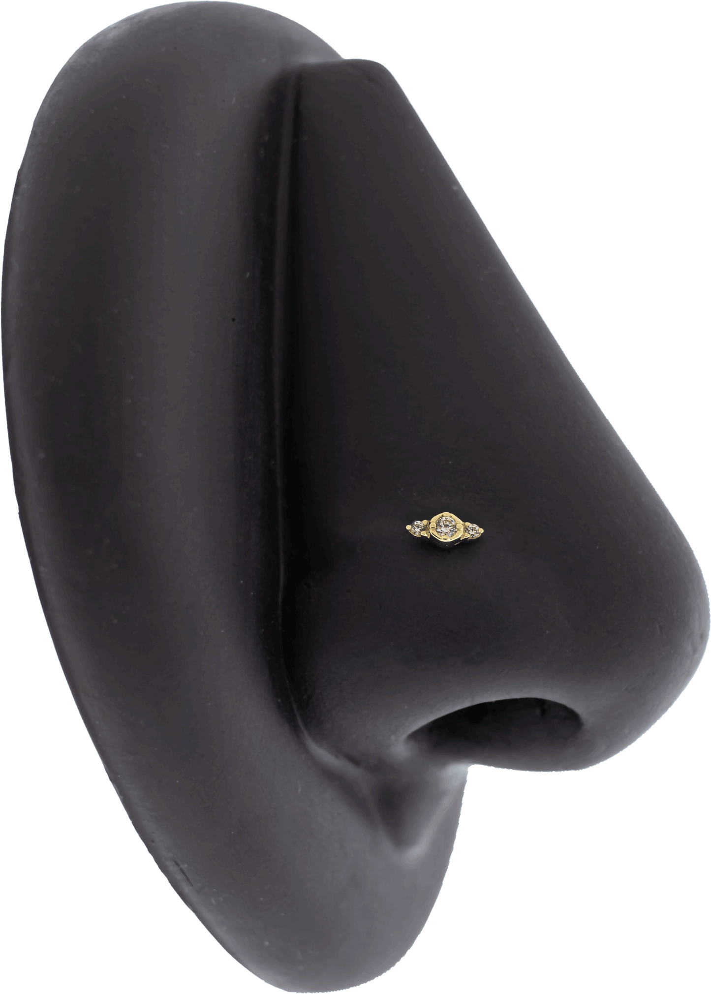 Tatum - 14KT Gold Threadless End - Khrysos Jewelry