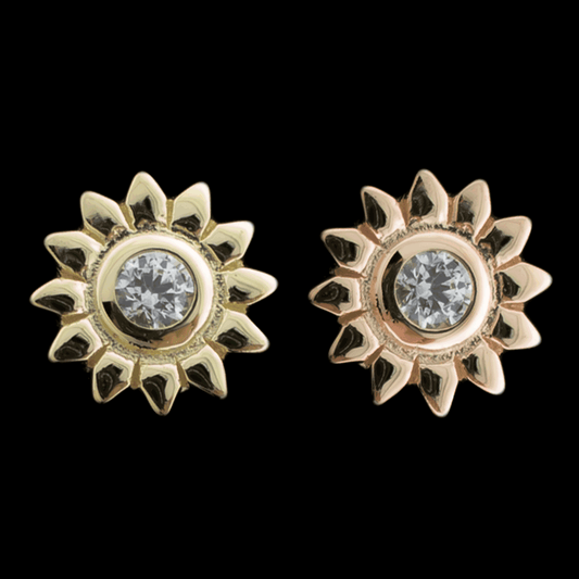 Helia - 14KT Gold Threadless End - Khrysos Jewelry