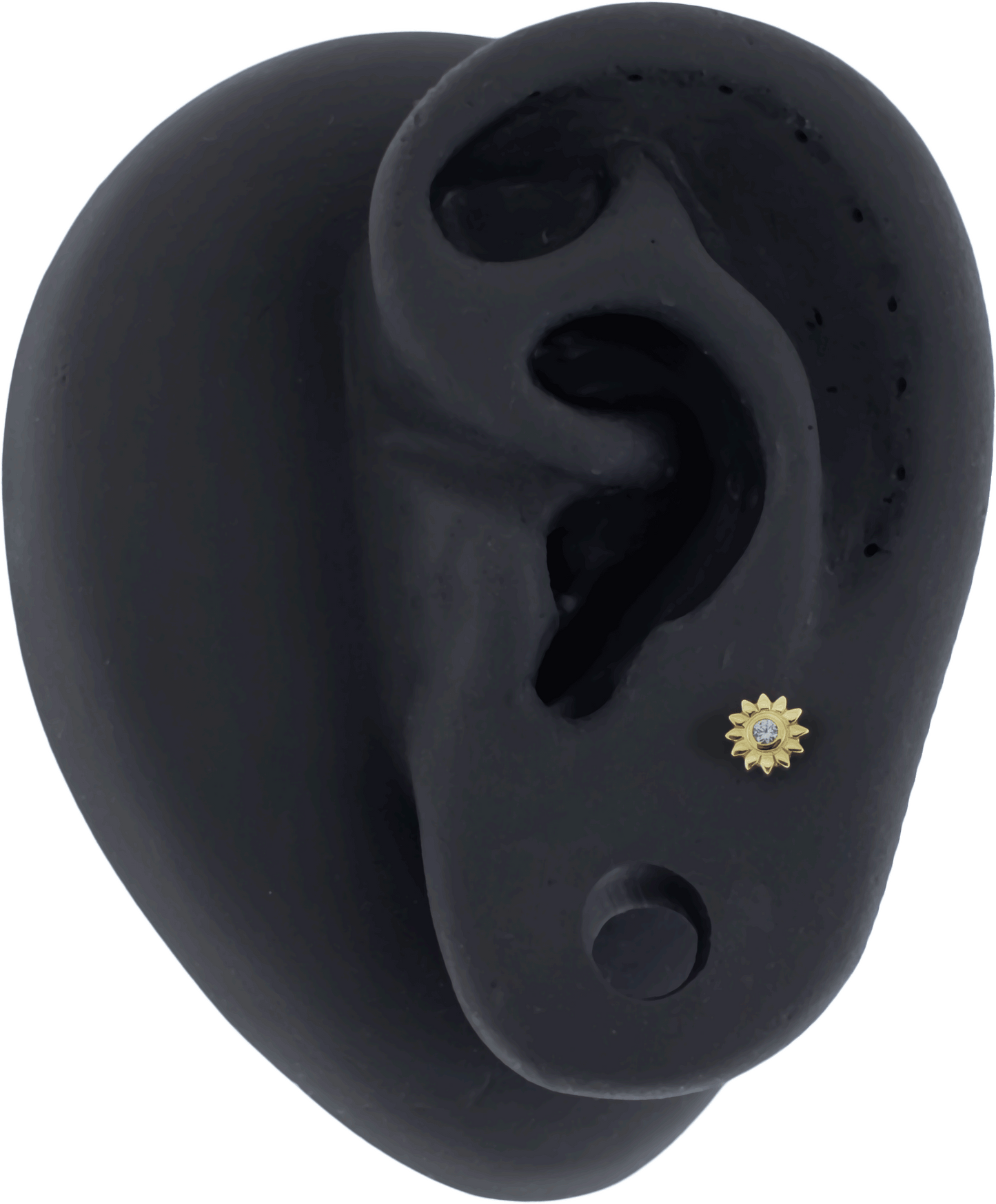 Helia - 14KT Gold Threadless End - Khrysos Jewelry