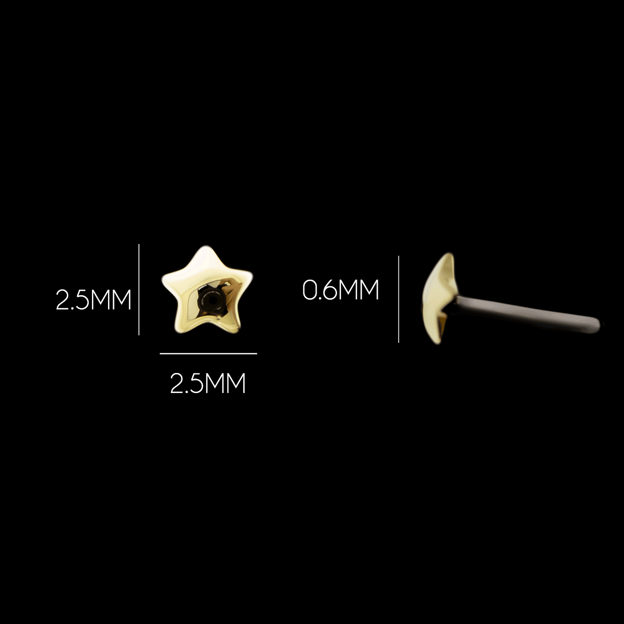 Desi - 14KT Gold Threadless End - Khrysos Jewelry