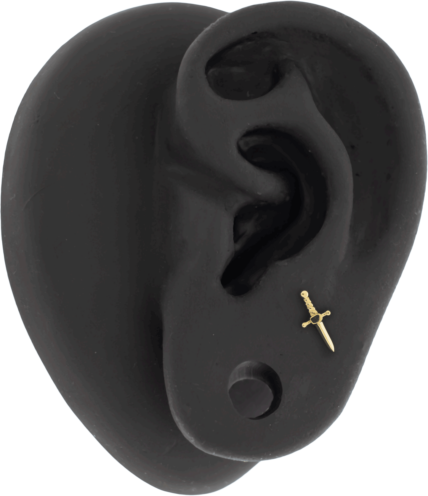 Siren's Fang - 14KT Gold Threadless End - Khrysos Jewelry