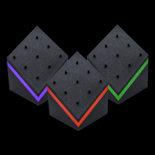 Set of 2, 9-Clip Cube Body Jewelry Display – Custom Color Options - Khrysos Jewelry