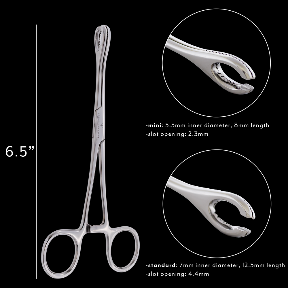 Slotted Sponge Forceps With Ratchet - Khrysos Jewelry
