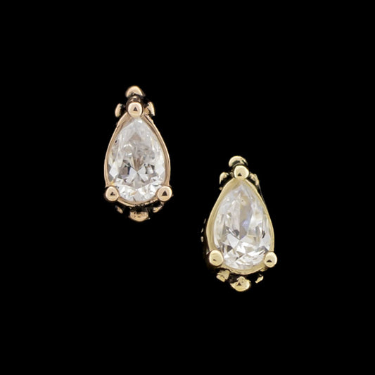 Solena - 14KT Gold Threadless End - Khrysos Jewelry