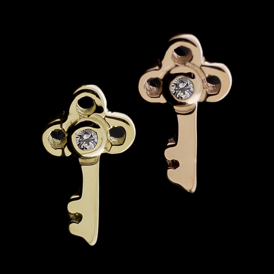 Keyluxe - 14KT Gold Threadless End - Khrysos Jewelry