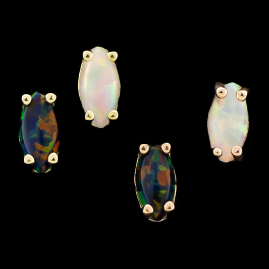 Noelle - 14Kt Gold Threadless End - Khrysos Jewelry