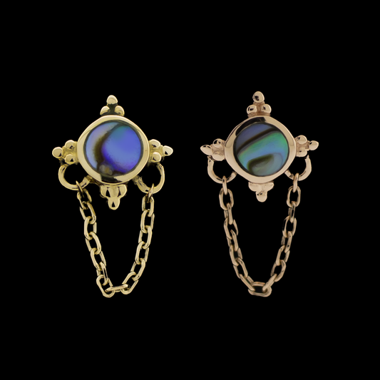 Opulenza- 14KT Gold Threadless End - Khrysos Jewelry