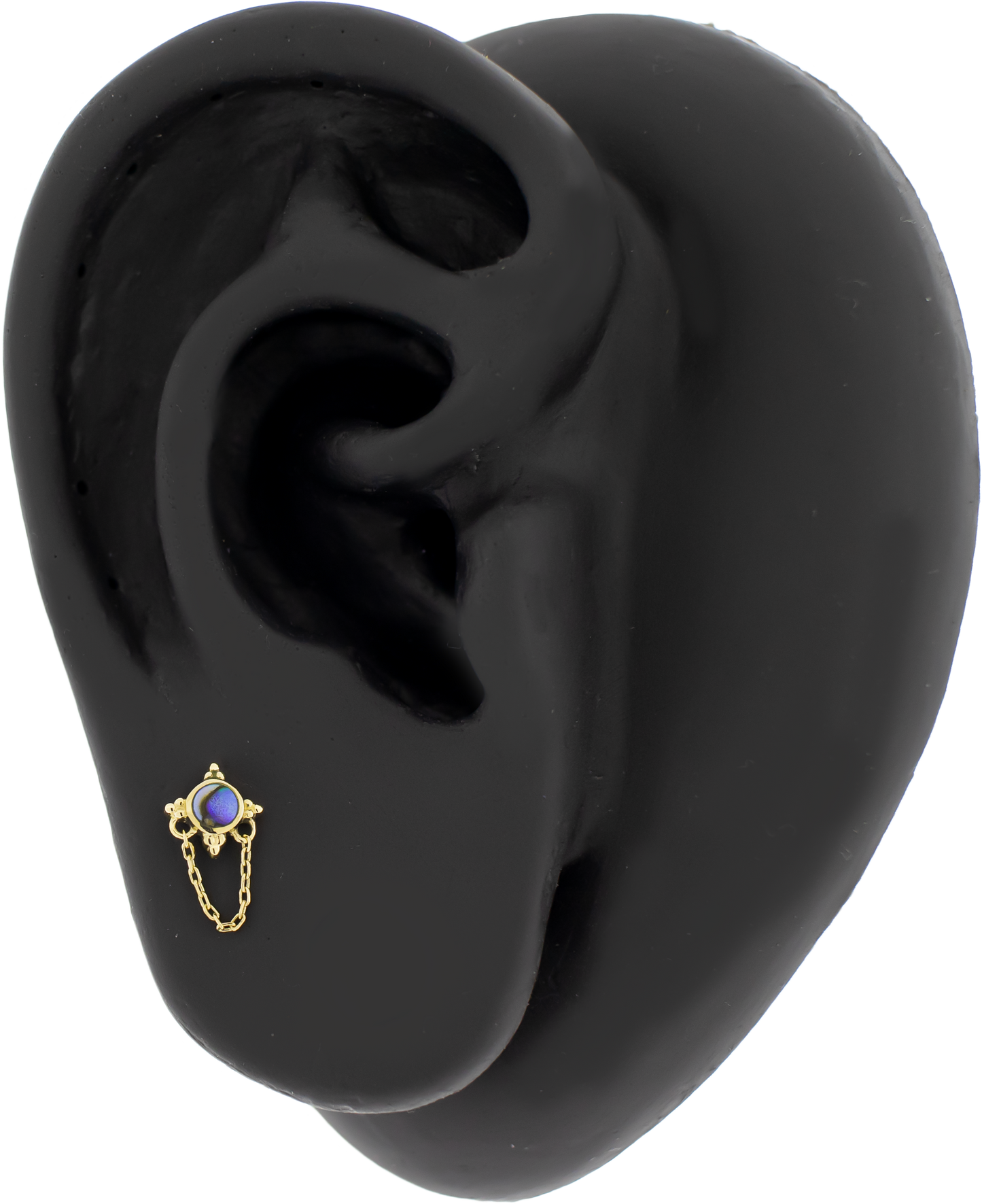 Opulenza- 14KT Gold Threadless End - Khrysos Jewelry