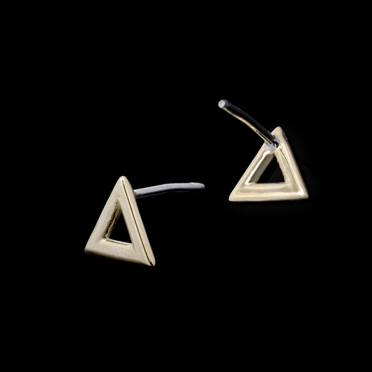 Tria – 14KT Gold Open Triangle Threadless End