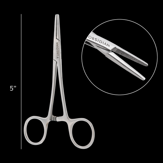 Obsidian Needle Mosquito Hemostat - Khrysos Jewelry
