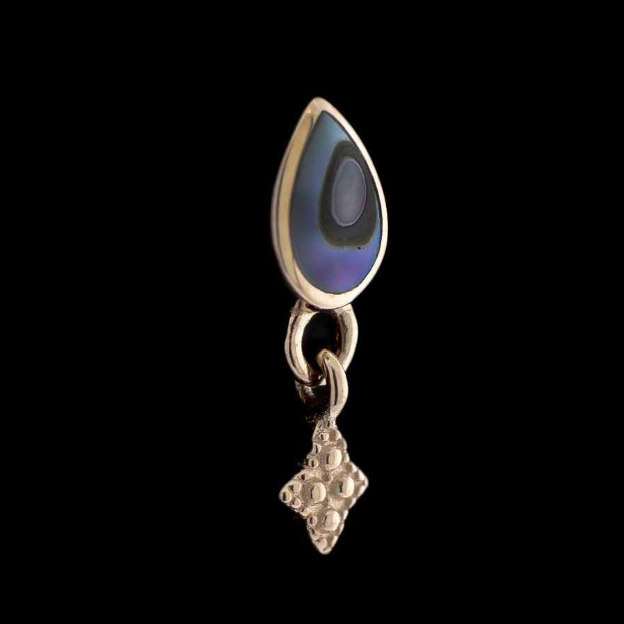 Oceanica- 14KT Gold Threadless End - Khrysos Jewelry