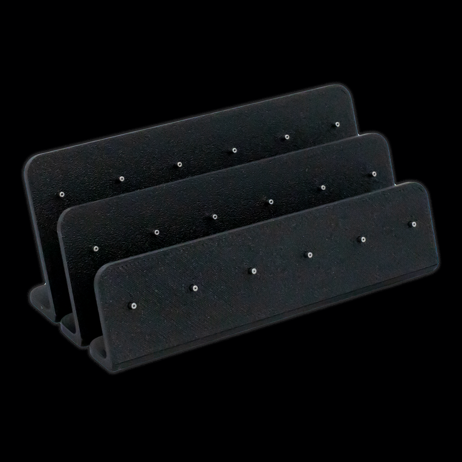 Set of 3 L-Bend Jewelry Displays - Post for Threadless Ends - Khrysos Jewelry