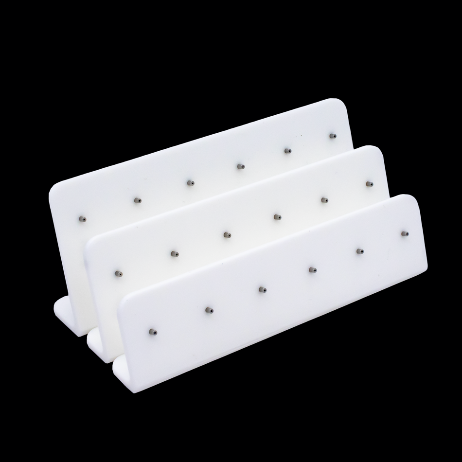 Set of 3 L-Bend Jewelry Displays - Post for Threadless Ends - Khrysos Jewelry