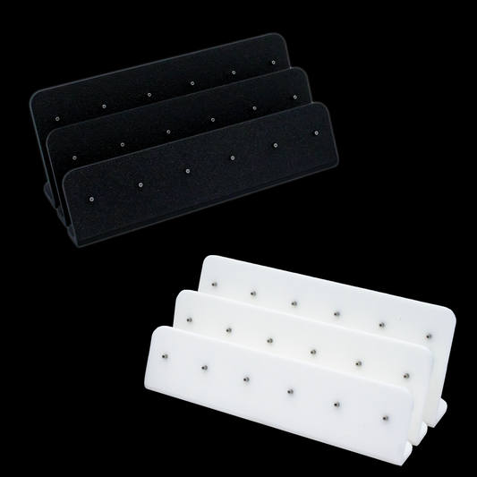 Set of 3 L-Bend Jewelry Displays - Post for Threaded Replacement Ends - Khrysos Jewelry