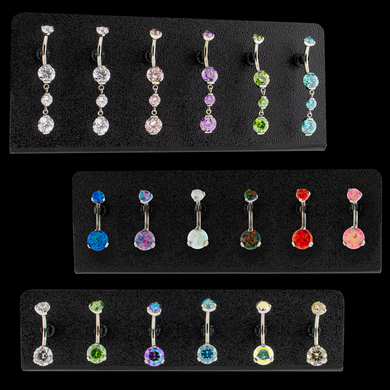 3 L-Bend Displays w/ Curved Barbell Jewelry - Khrysos Jewelry