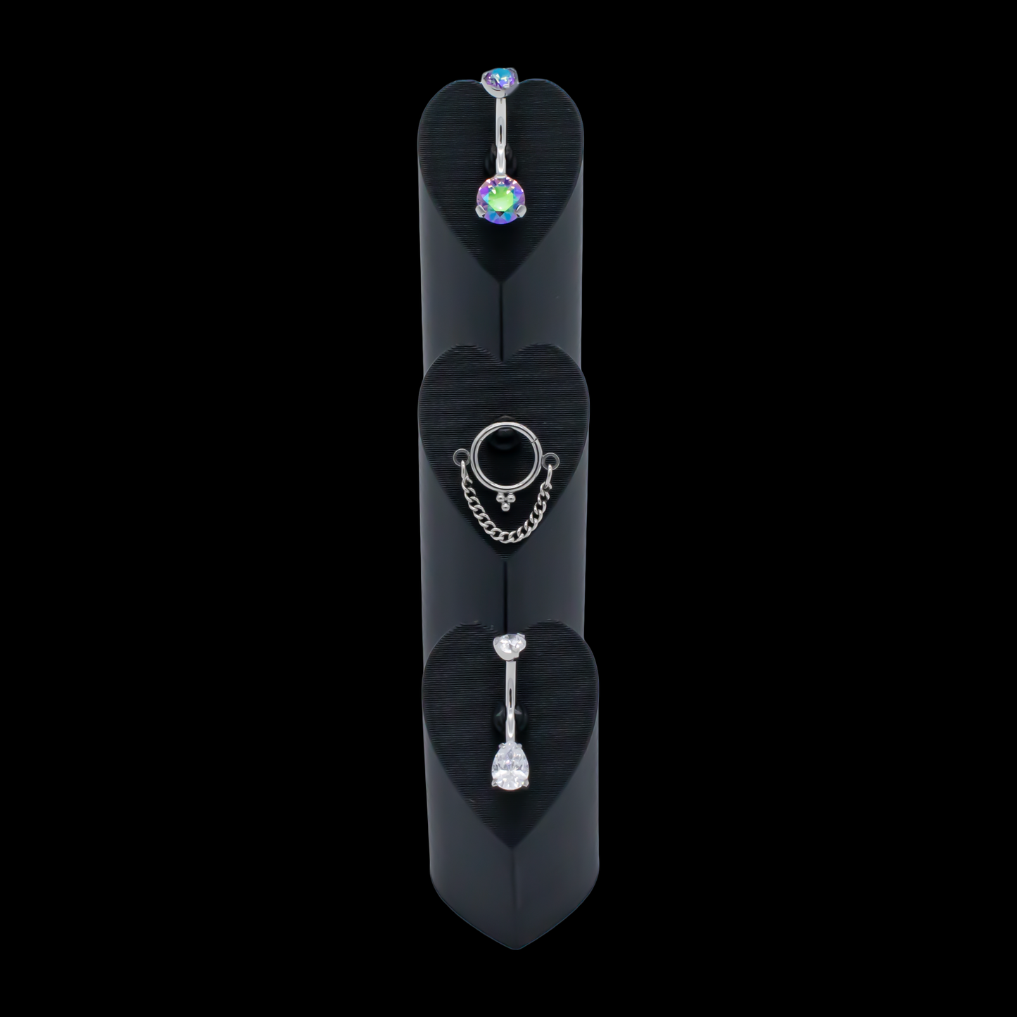 3 Piece Heart Tower Clip Display Set - Khrysos Jewelry