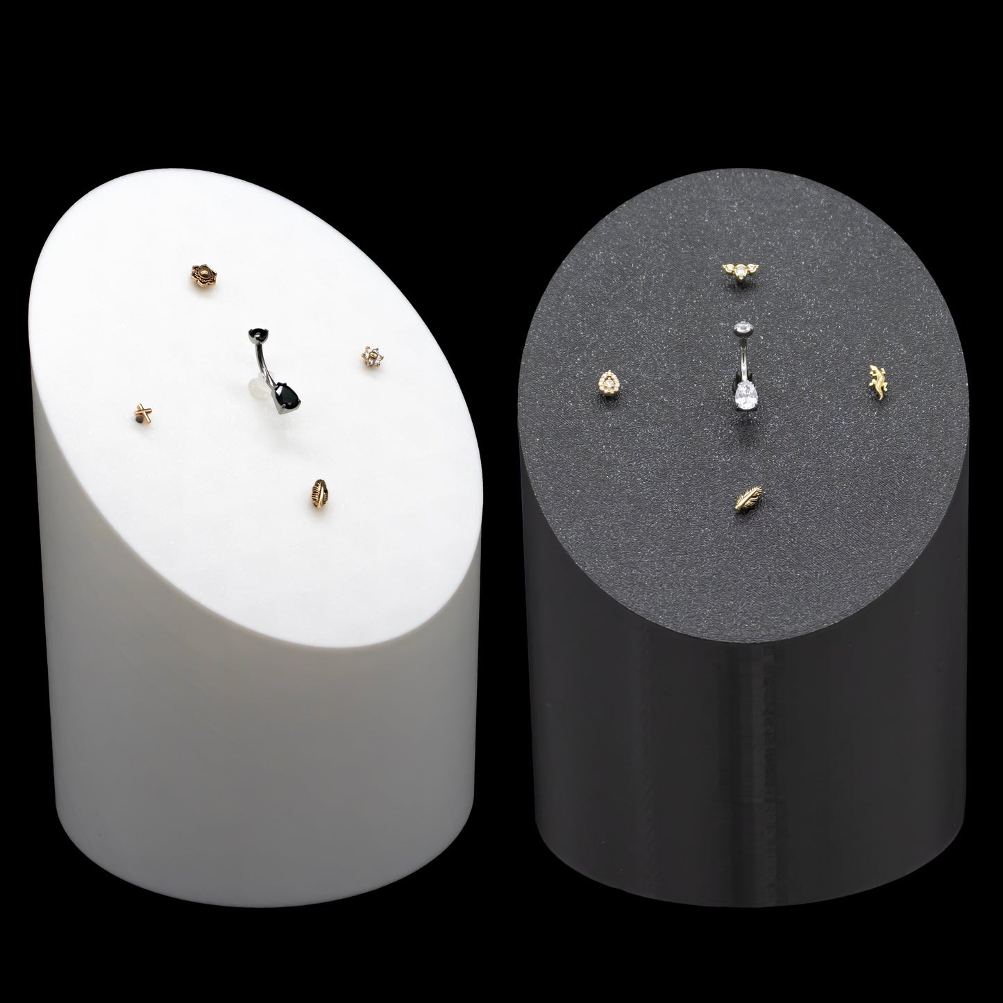 Cylinder Tower Threaded Jewelry Display - 5 Piece - Khrysos Jewelry
