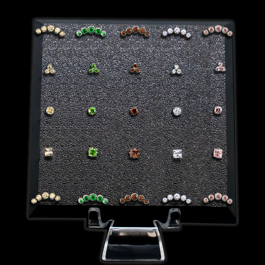 Fall Themed Square Display w/ 16G Premium Zirconia Ends - Khrysos Jewelry