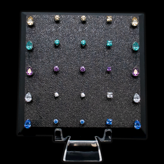 Square End Display w/ 14G Premium Zirconia Ends - Khrysos Jewelry