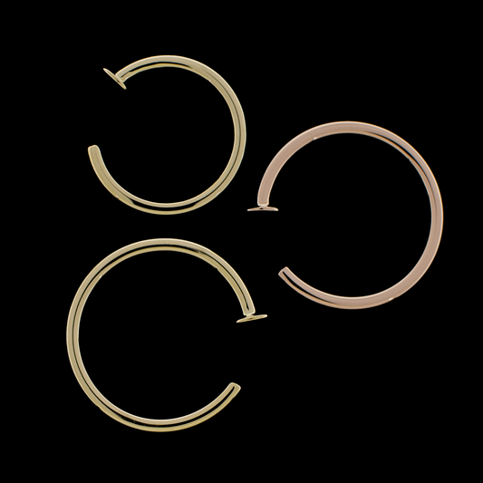14K Gold Nose Hoop - Khrysos Jewelry