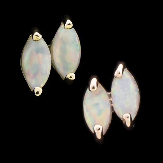 Zafira - 14KT Gold Threadless End - Khrysos Jewelry