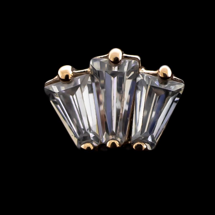 LumiFleur - 14KT Gold Threadless End - Khrysos Jewelry