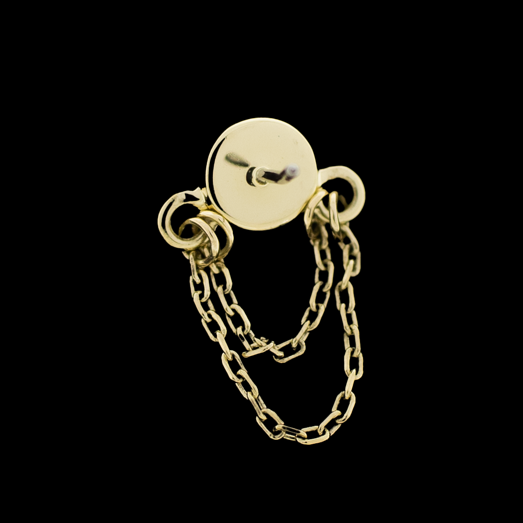 Loren -14Kt Gold Threadless End - Khrysos Jewelry