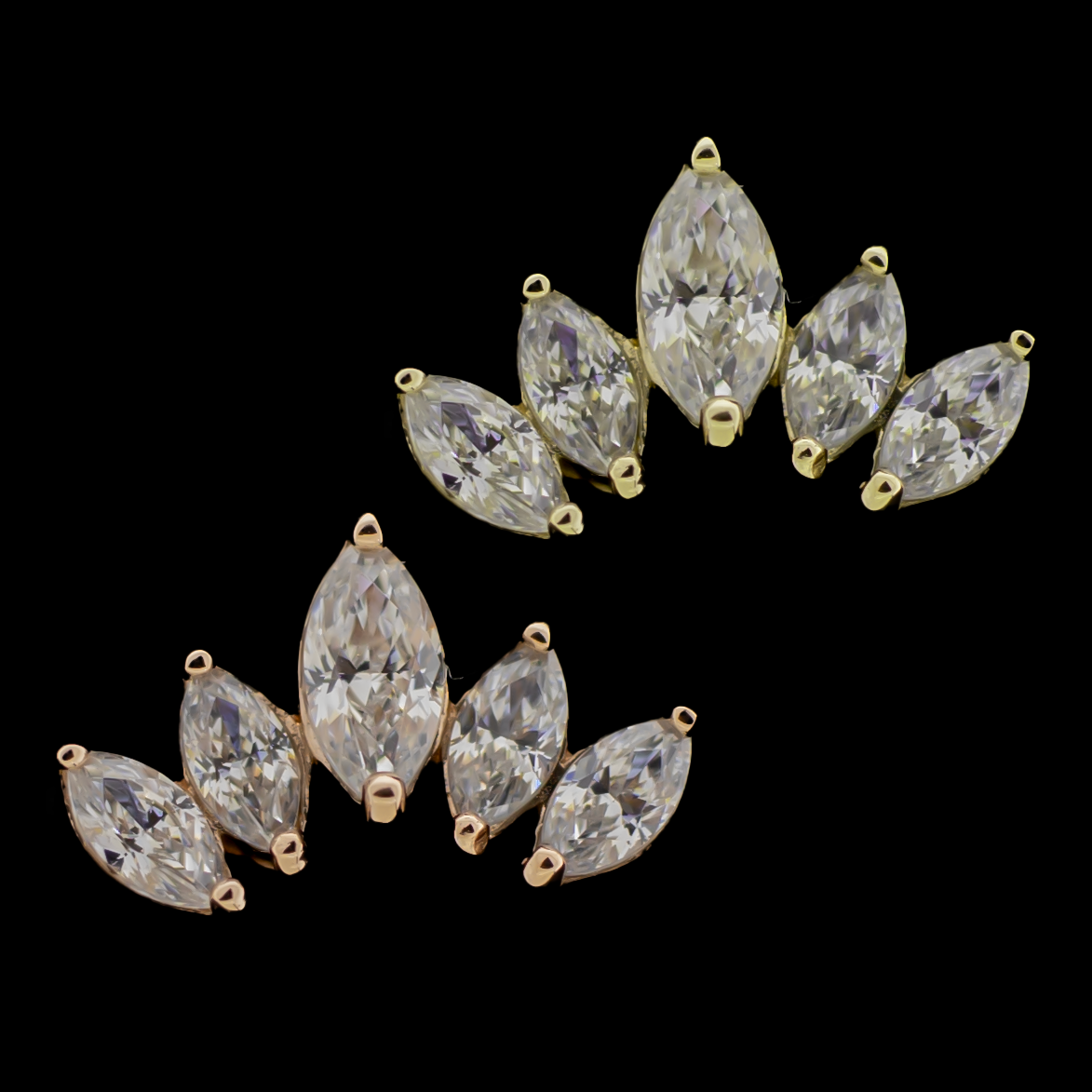 Zephara - 14Kt Gold Threadless End - Khrysos Jewelry