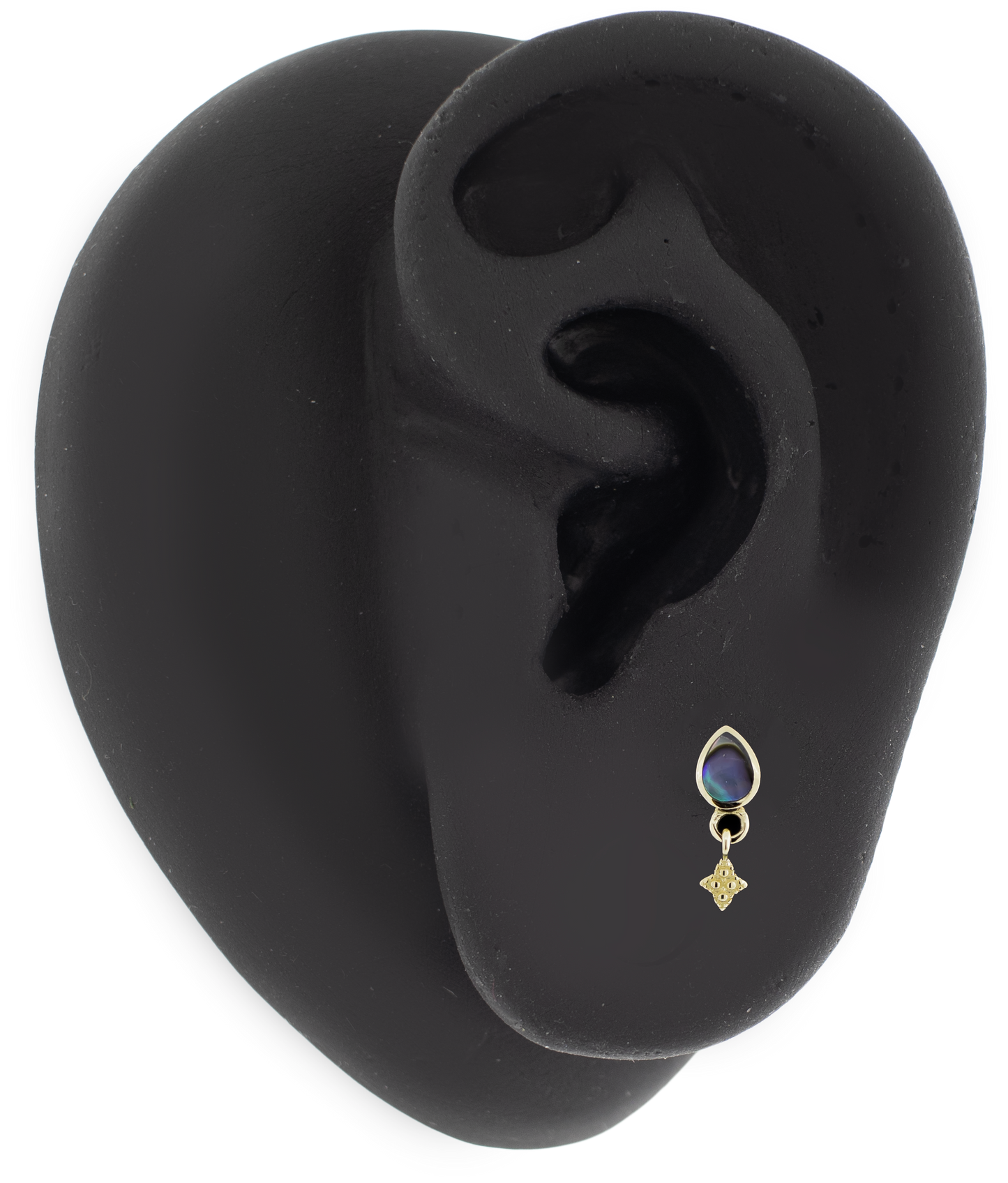 Oceanica- 14KT Gold Threadless End - Khrysos Jewelry