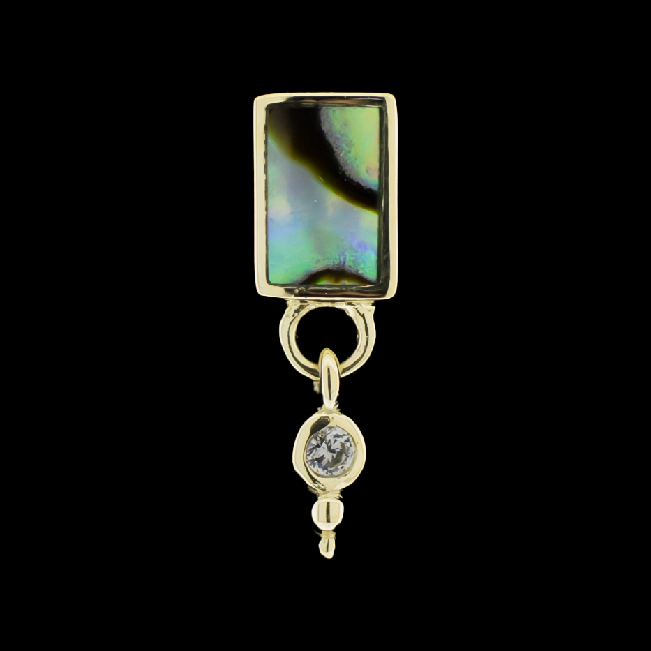 Elysium - 14KT Gold Threadless End - Khrysos Jewelry