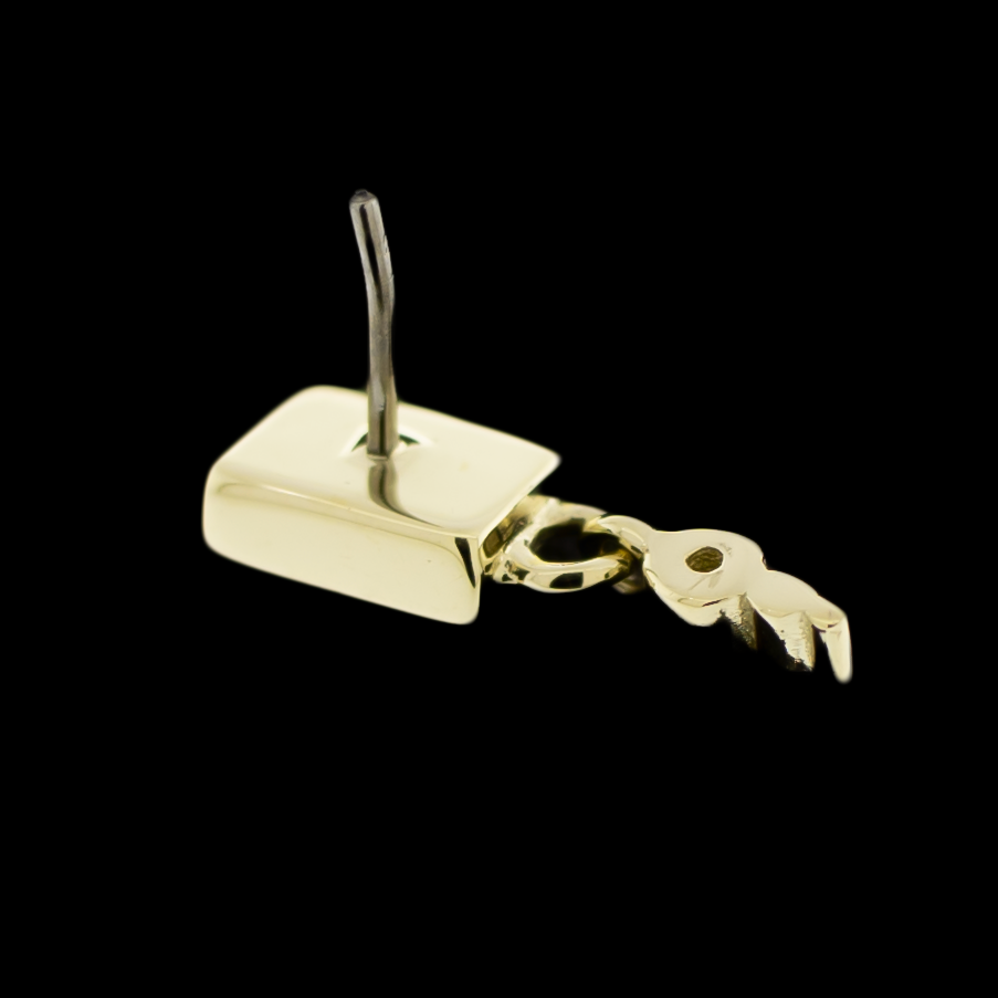 Elysium - 14KT Gold Threadless End - Khrysos Jewelry