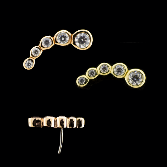 Jovi - 14KT Gold Threadless End - Khrysos Jewelry