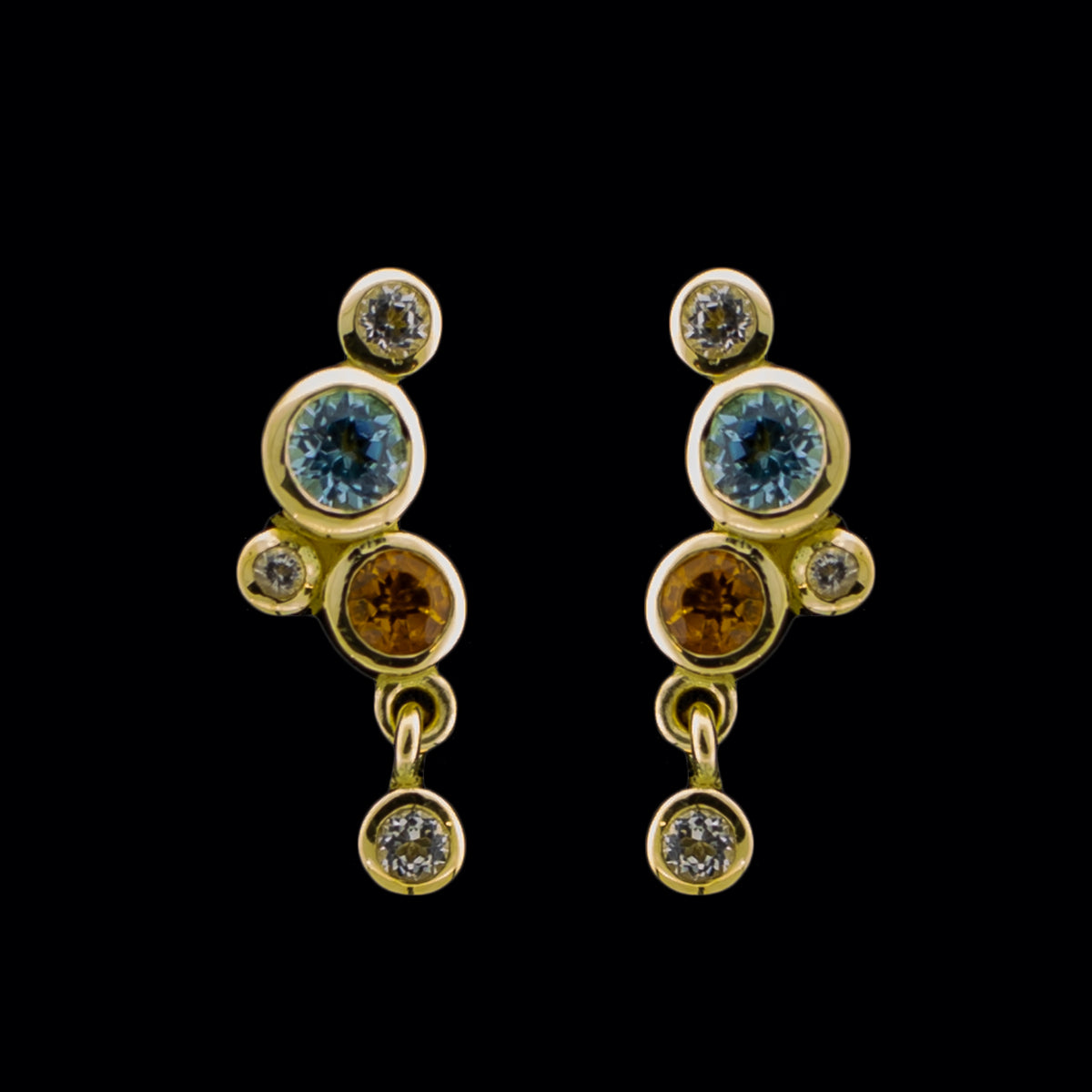 Nevaeh Dangle - 18KT Gold Threadless End - Khrysos Jewelry