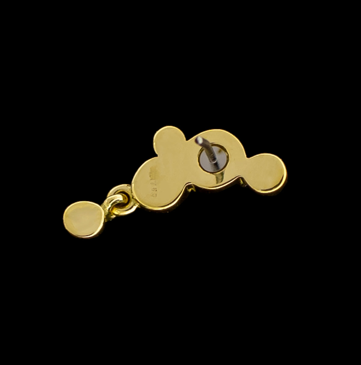 Nevaeh Dangle - 18KT Gold Threadless End - Khrysos Jewelry