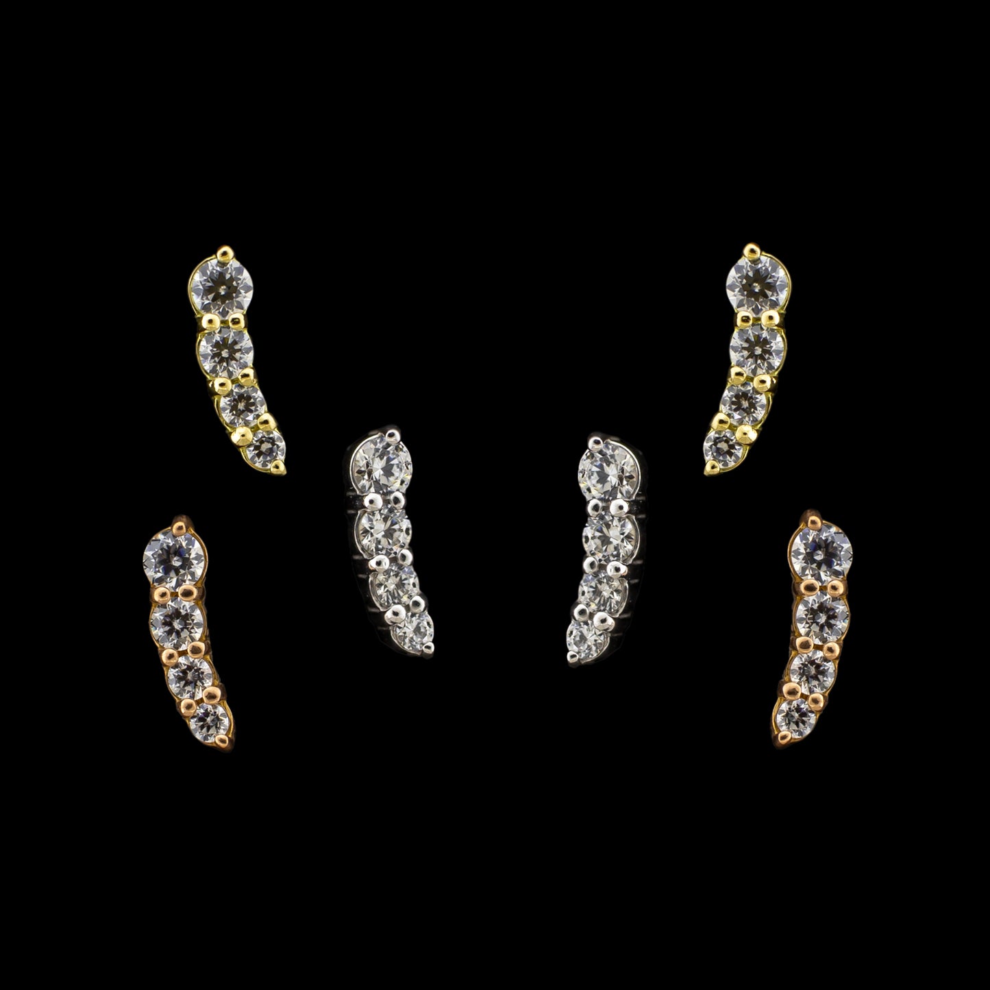 Bailey - 18KT Gold Threadless End - Khrysos Jewelry
