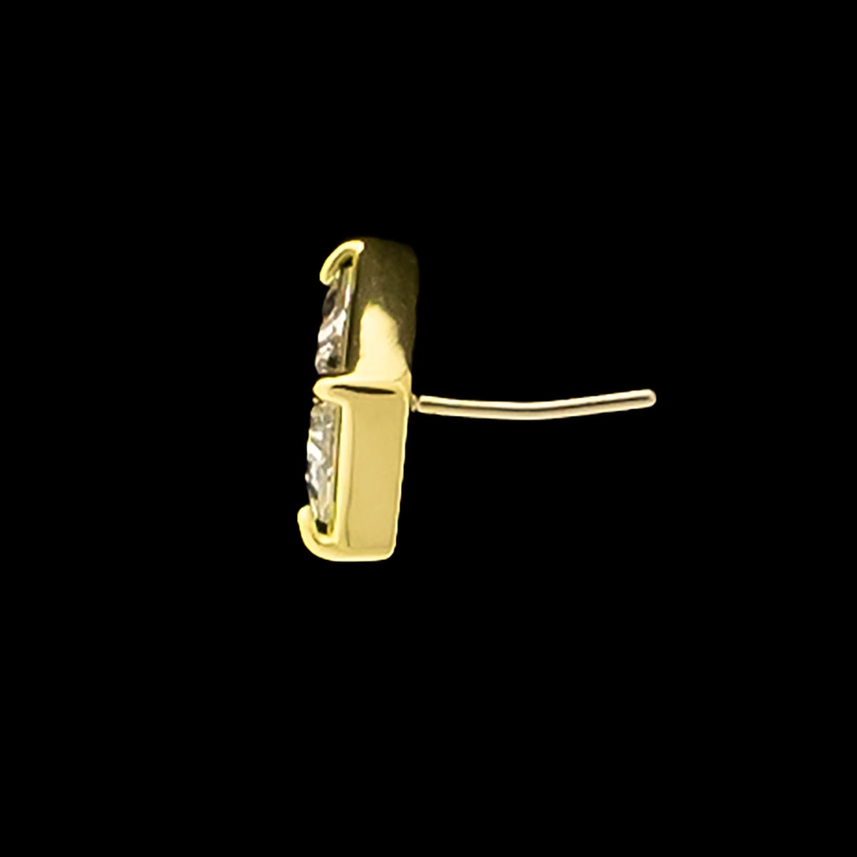 Devon - 18KT Gold Threadless End - Khrysos Jewelry