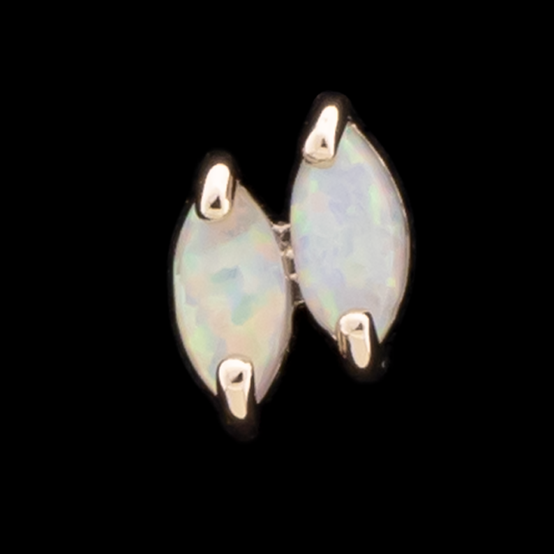 Zafira - 14KT Gold Threadless End - Khrysos Jewelry