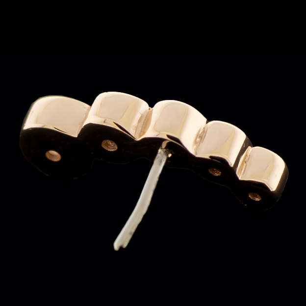Jovi - 14KT Gold Threadless End - Khrysos Jewelry