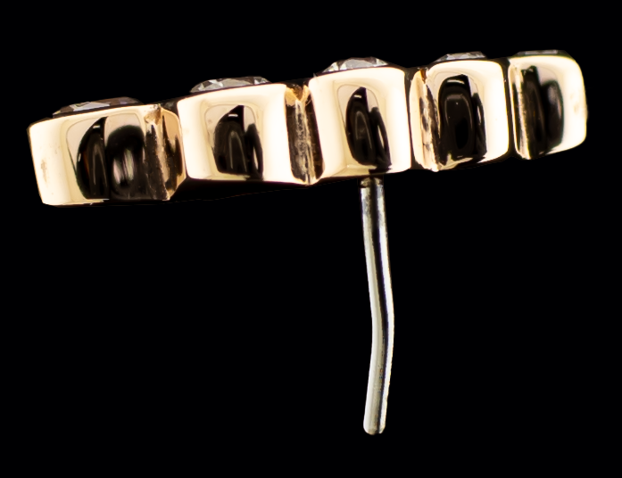Jovi - 14KT Gold Threadless End - Khrysos Jewelry