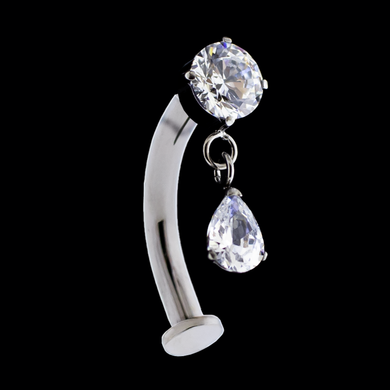 Titanium Threadless Dangle Floating Navel - Khrysos Jewelry