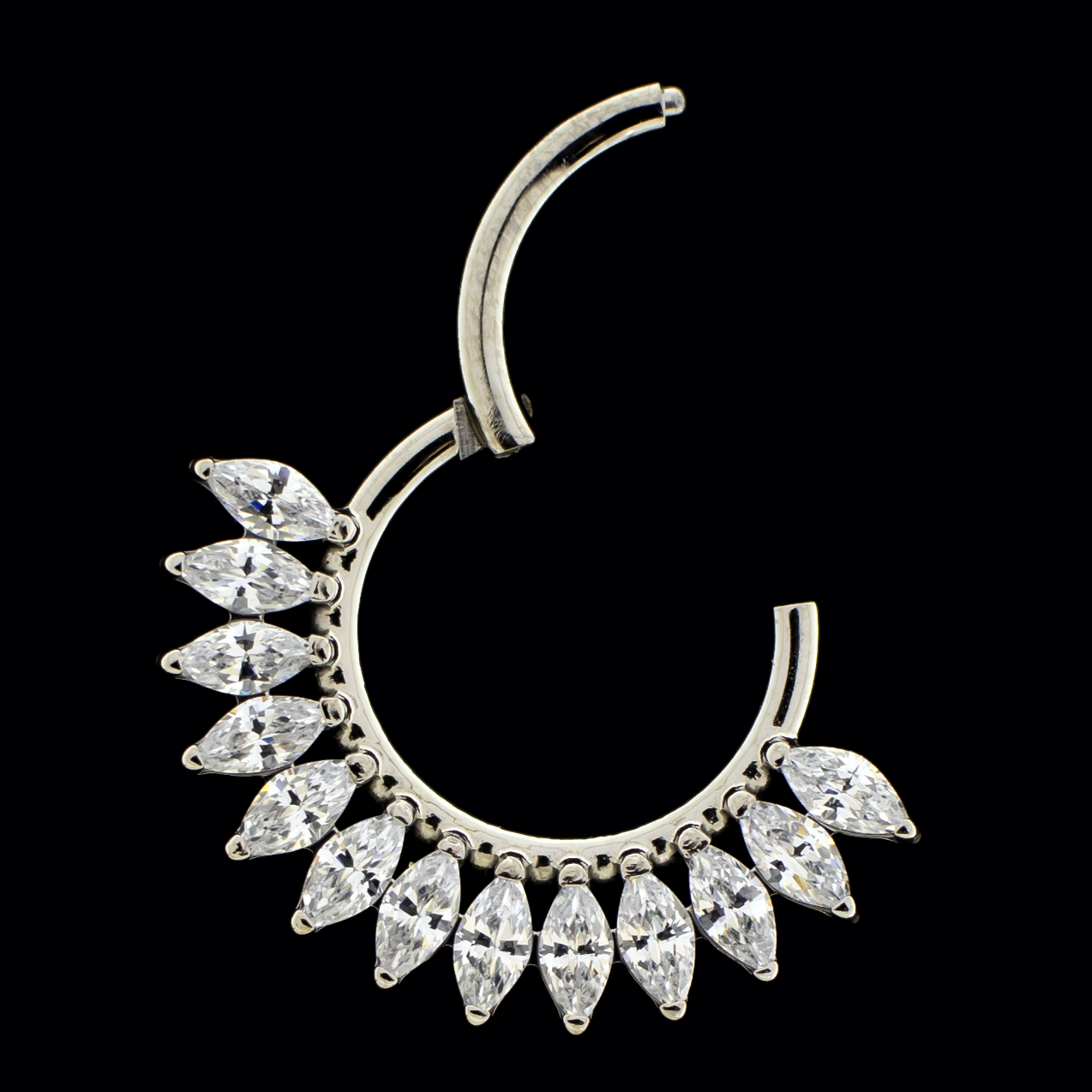 Cleo- Titanium Hinged Ring - Khrysos Jewelry