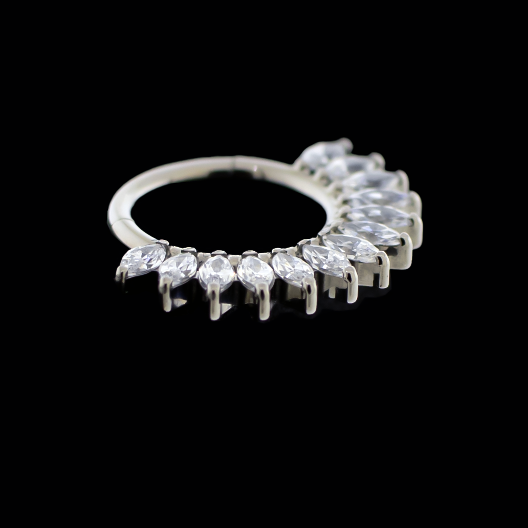 Cleo- Titanium Hinged Ring - Khrysos Jewelry