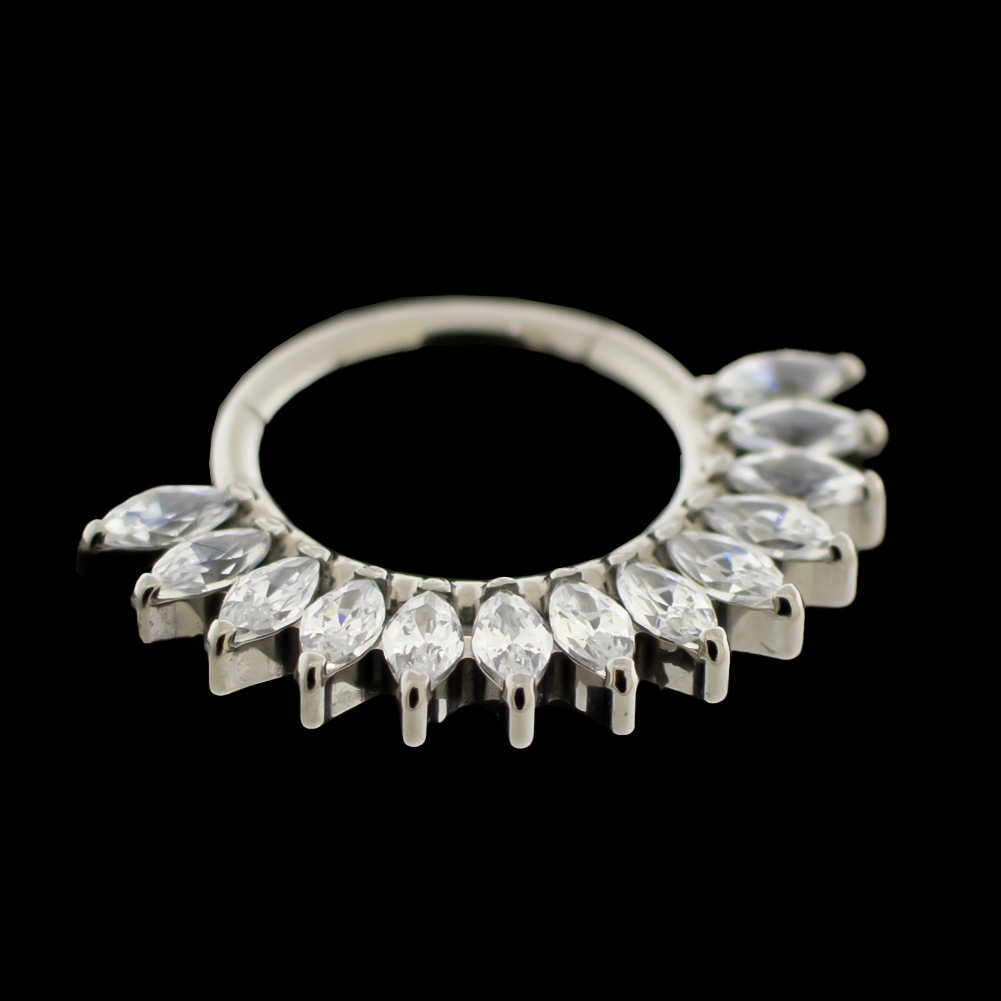 Cleo- Titanium Hinged Ring - Khrysos Jewelry