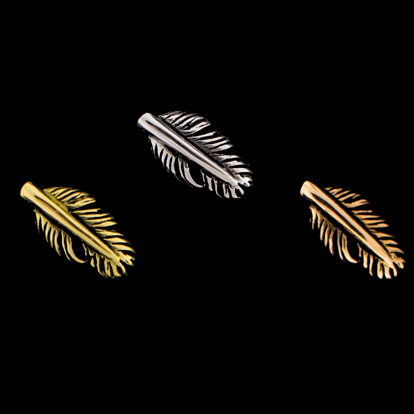 Quill - 18KT Gold Threadless End - Khrysos Jewelry