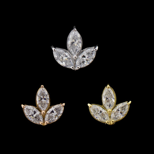 Isla - 18KT Gold Threadless End - Khrysos Jewelry