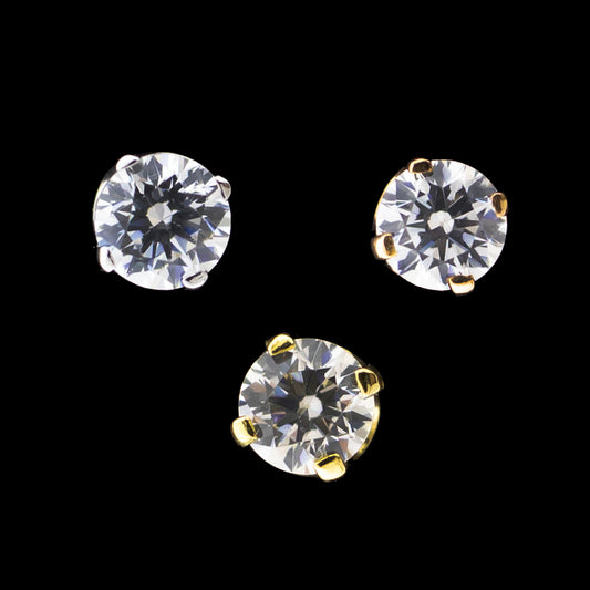 Valeri - 18KT Gold Threadless End - Khrysos Jewelry