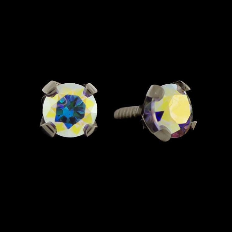 14G Prong Set Round Premium Zirconia (Internal) - Khrysos Jewelry