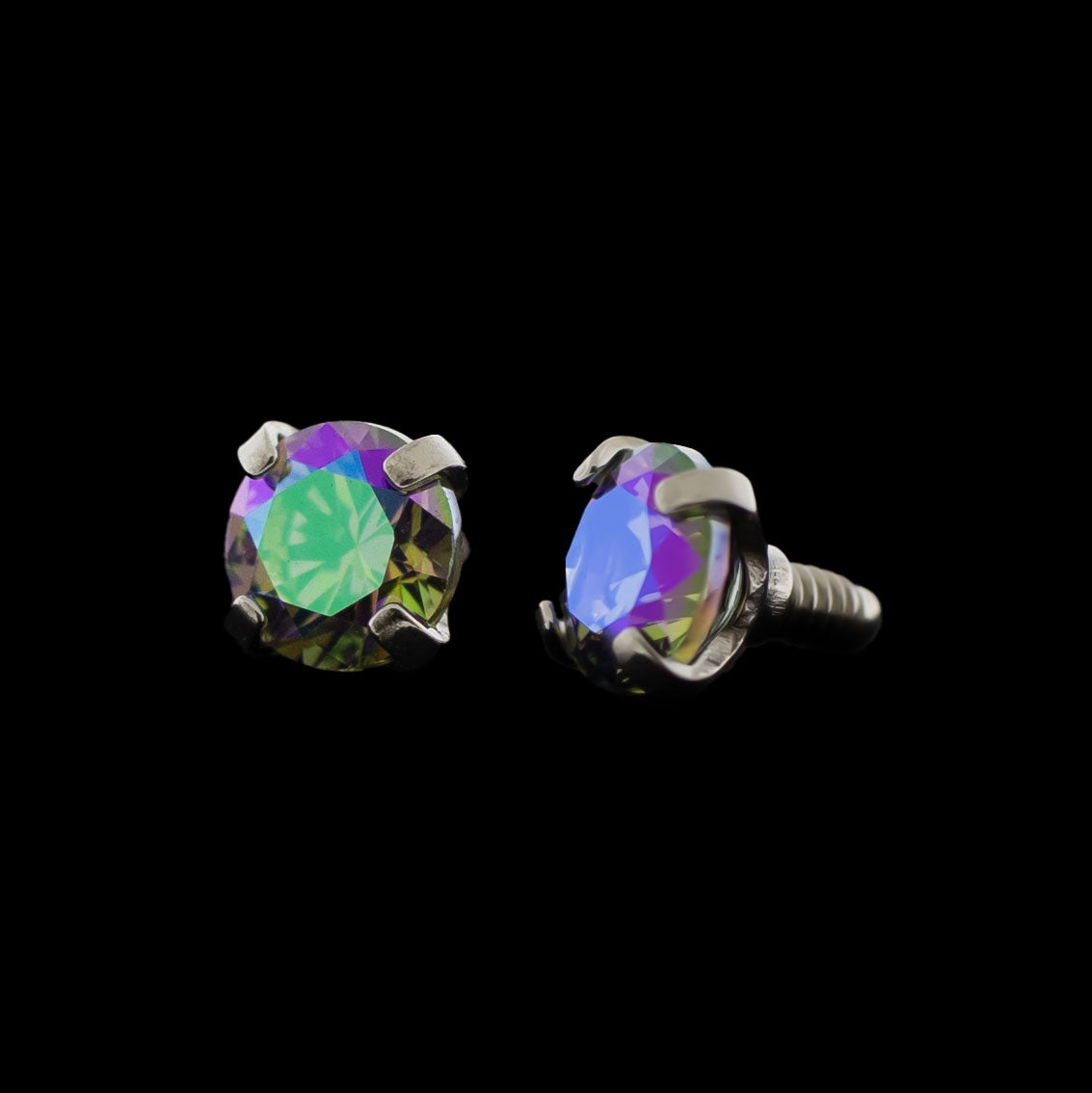 14G Prong Set Round Premium Zirconia (Internal) - Khrysos Jewelry